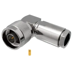 RG-213, 90º N Macho Soldar, PTFE — imagen 1