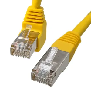 Cat.6 FTP RJ45 Macho-Macho, 1m Acodado, Amarillo — imagen 1