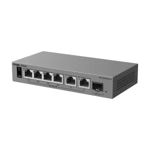Ruijie Reyee L2 PoE Switch - 6 puertos Gigabit y 1 ranura SFP de subida - 4 puertos PoE/PoE+ con presupuesto de 40 W - PoE Watchdog y suministro ininterrumpido — imagen 1