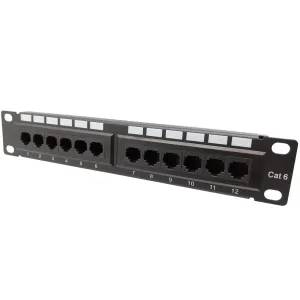 10" Patch panel Cat.6, 12 puertos — imagen 1