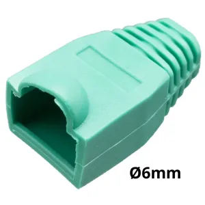 Capuchón protector para conector RJ45 para cable de Ø6mm con burbuja, Verde — imagen 1