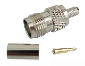RG223U, R/P TNC HEMBRA PARA CRIMPAR , PIN DORADO — imagen 1