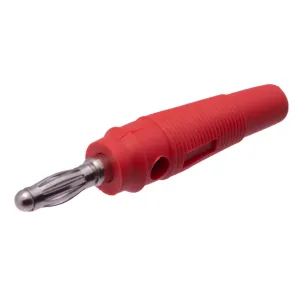 4mm. BANANA MACHO, NIQUEL, ROJO — imagen 1