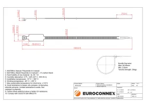 Brida de bandera 4.8x300mm Natural, Nylon 66 — imagen 2