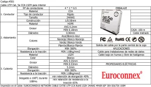 UTP Cat.5e CCA LSZH 100m, rígido, Pull Box — imagen 2
