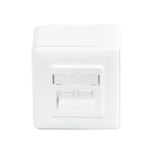 Carátula frontal de 2 keystone para caja de superficie 80x80mm | No incluye caja de superficie — imagen 4