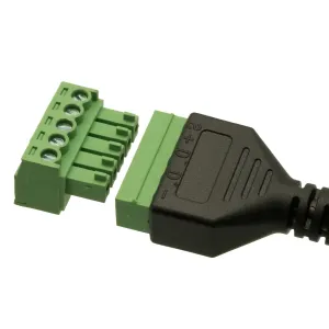 Conexion USB-C Macho a terminales, 0.25m — imagen 3