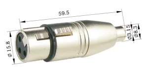 3p XLR Hembra a  RCA Hembra — imagen 2