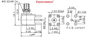 SMC HEMBRA PCB, ACODADA, DORADA — imagen 2