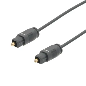 Cable Fibra Óptica TOSLINK 2.2mm - Conexión Macho a Macho de 0.5m — imagen 1