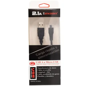 USB A Macho a Micro USB macho, 1m — imagen 2