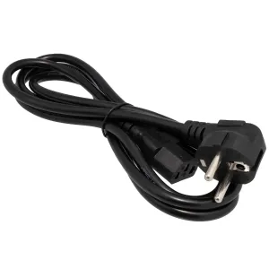 Cable de Alimentación Schuko Macho a IEC C13, Color Negro, 3 Metros — imagen 3