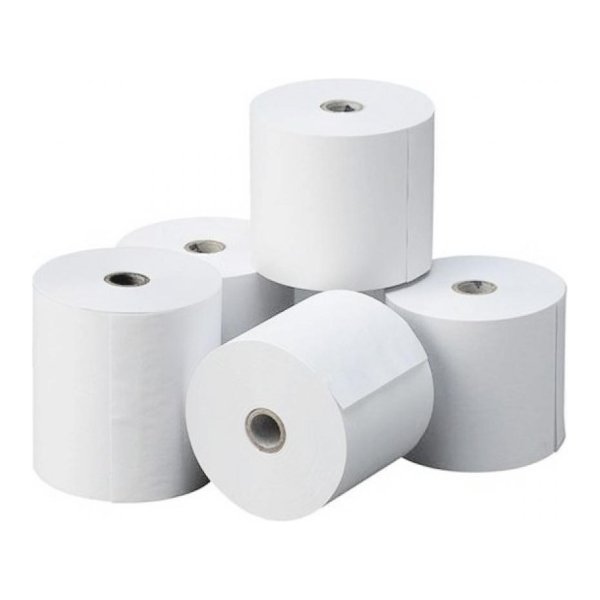 Rollo de papel térmico 80x80x12 mm 60 g, pack de 48 unidades
